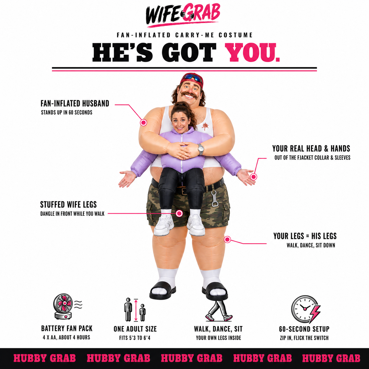 Hubby Grab Inflatable Costume